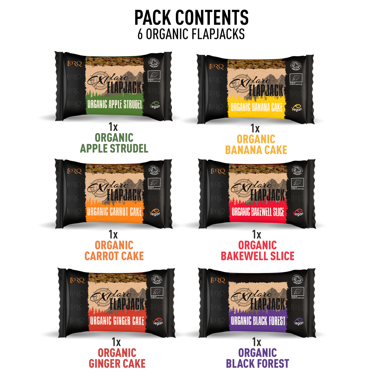 TORQ 6 Explore Flapjack Sample Pack
