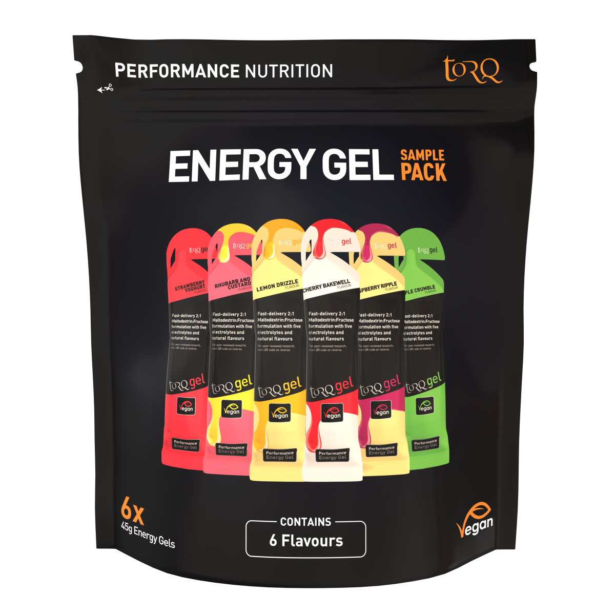 TORQ 6 Energy Gel Sample Pack