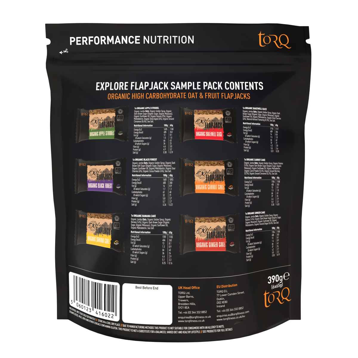 TORQ 6 Explore Flapjack Sample Pack